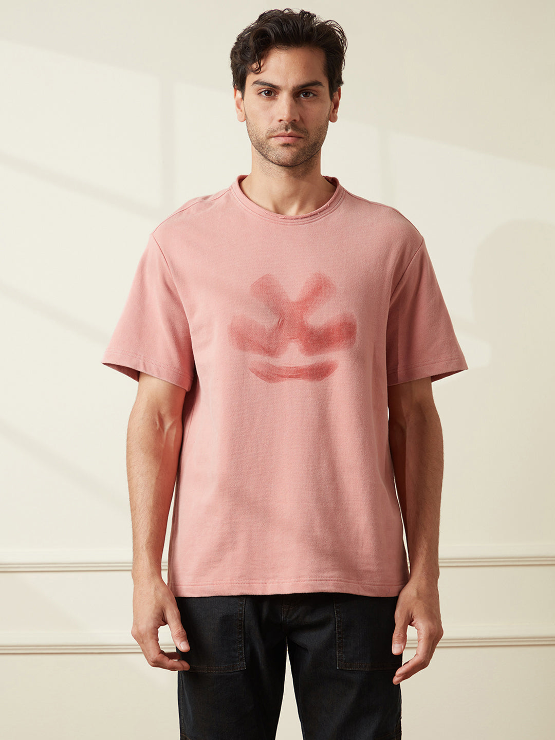 Logo Blur Washed Pink T-Shirt