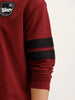 Oversized Contrast Collar Polo T-Shirt | Maroon