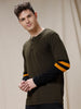 Blocked Henley Long Sleeve T-Shirt