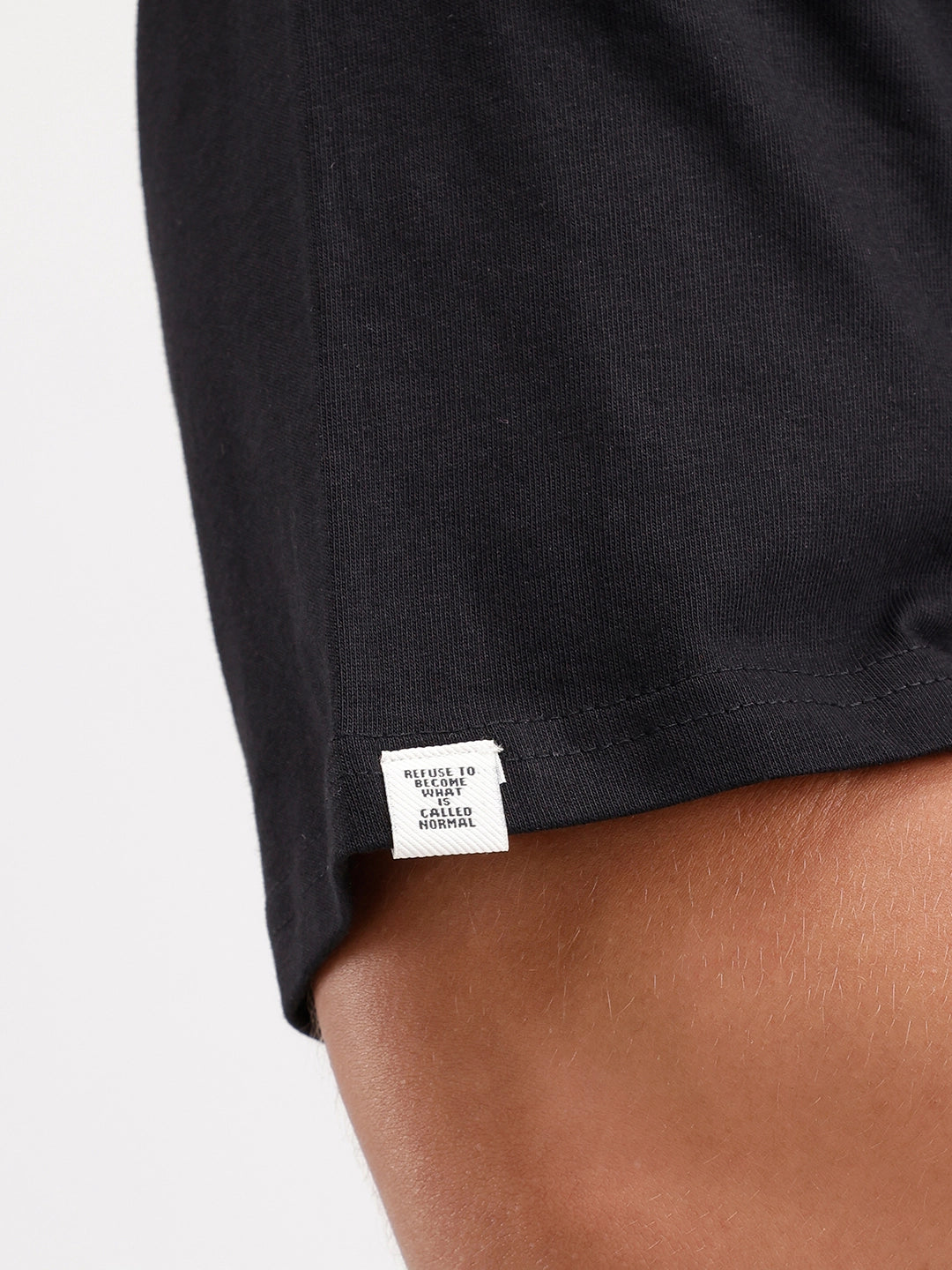 Oversized Puffer Printed T-Shirt | Black
