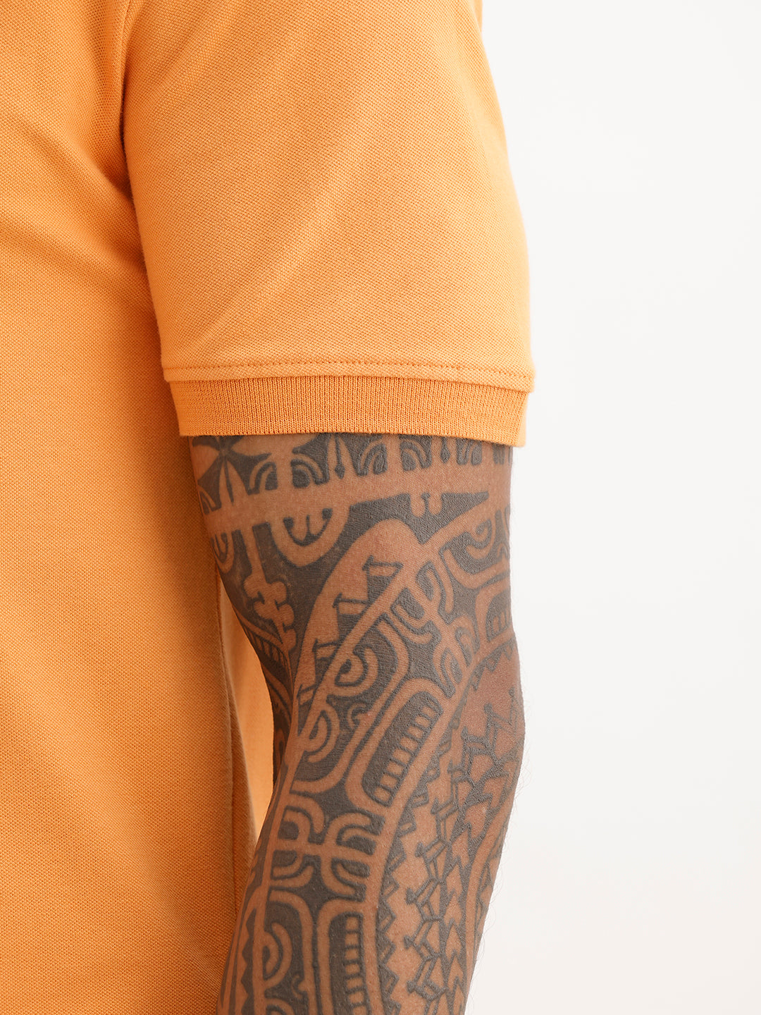Solid Slim Fit Polo T-Shirt | Orange