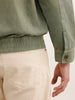 Oversized Zipper Denim Jacket | Olive