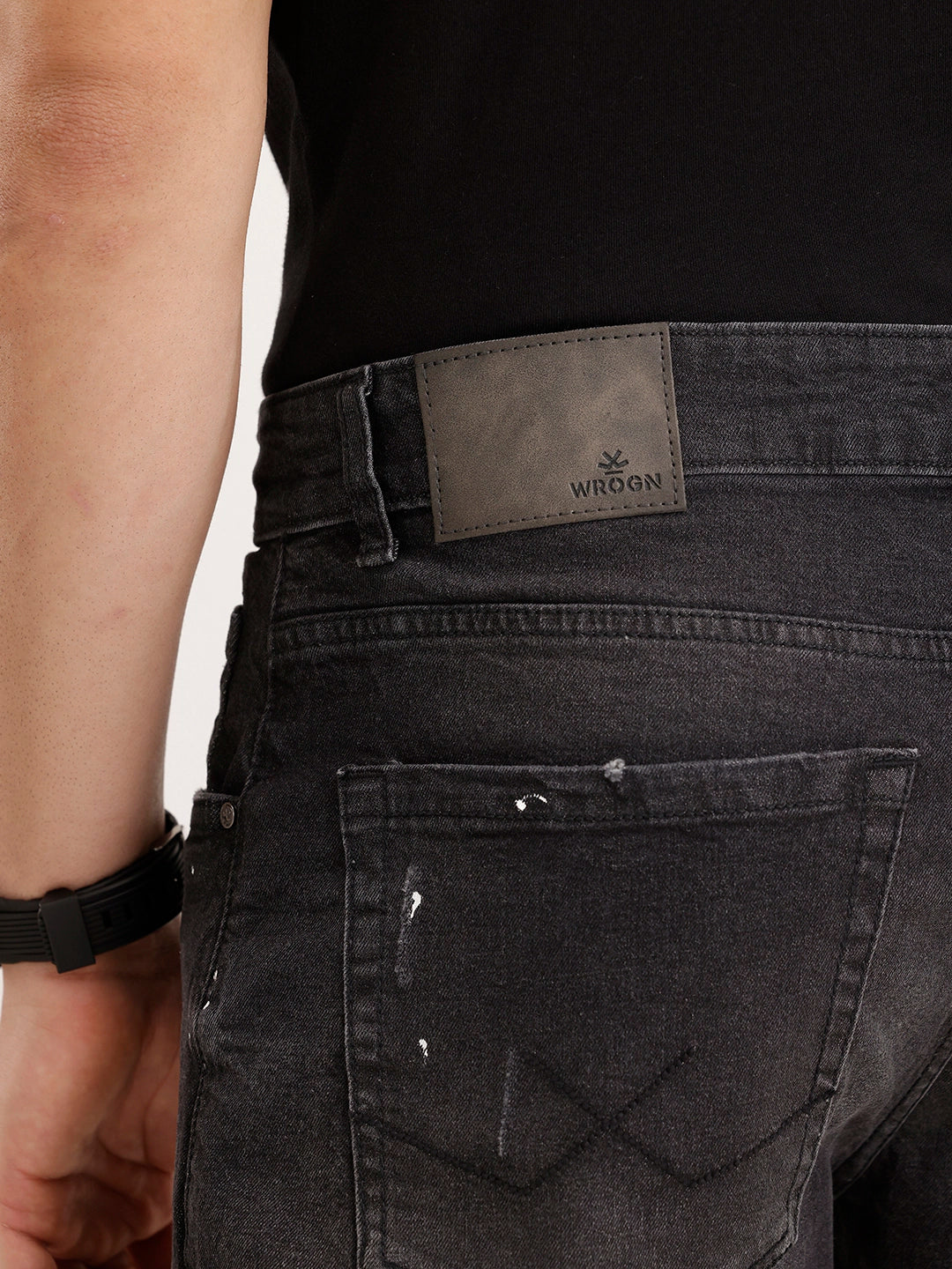 Anti Fit Distressed Denim Jeans | Black