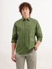 Solid Regular Fit 100% Cotton Shirt | Olive