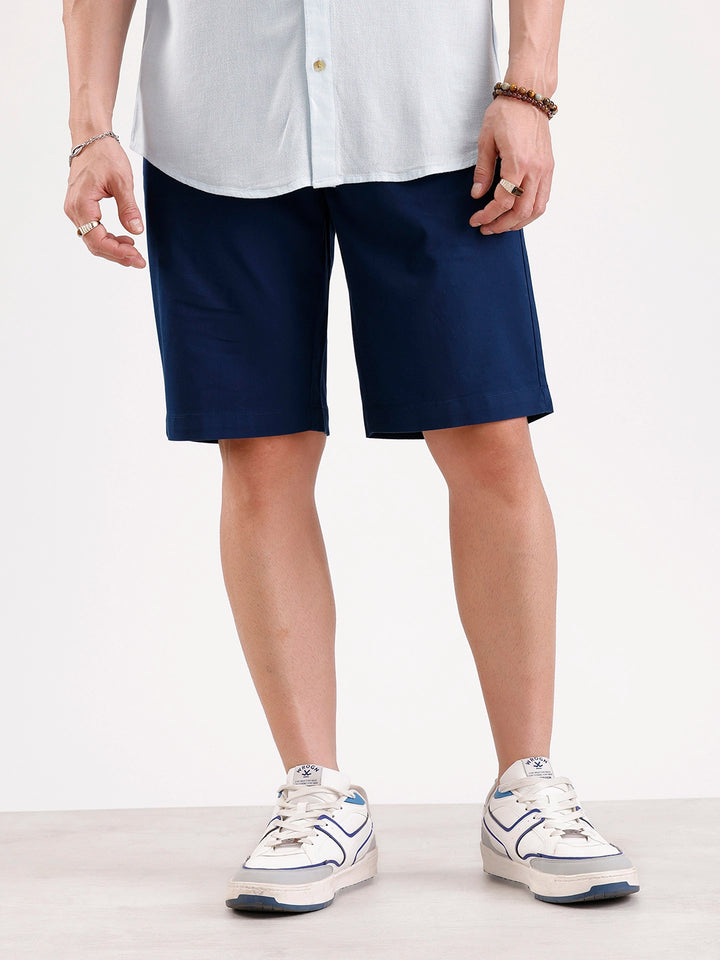 Classic Slim Fit Shorts   |  Navy Blue