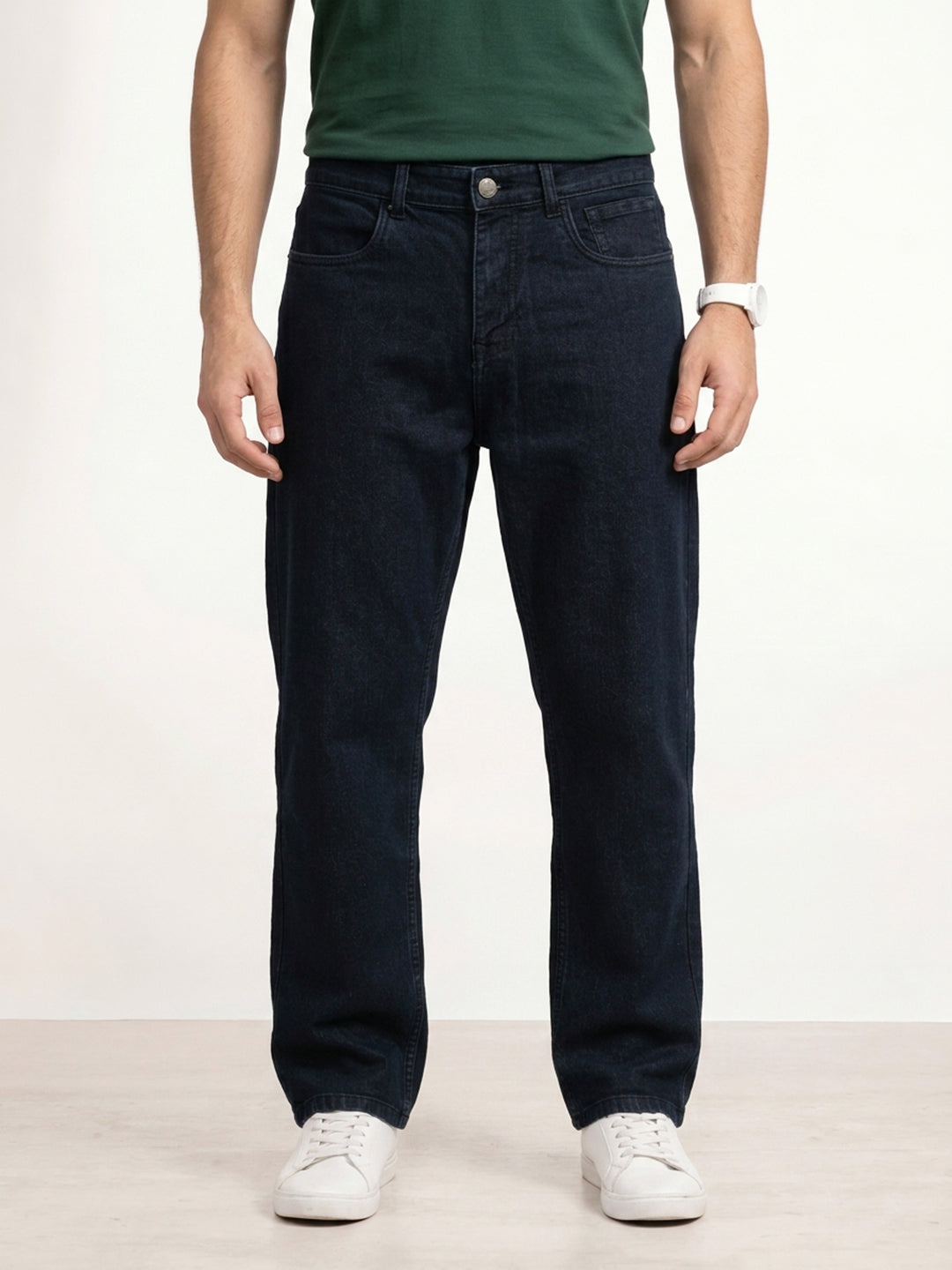 Classic Relaxed Fit Denim Jeans | Dark Blue