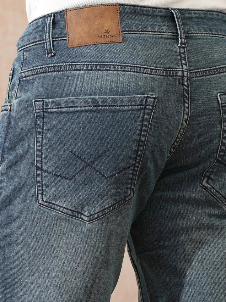 Heavy Fade Skinny Crop Jeans | Blue