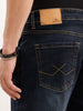 Relaxed Fit Faded Denim Jeans  | Dark Blue