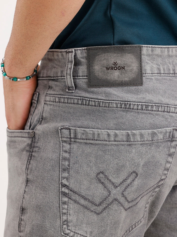 Solid Slim Fit Denim Jeans | Grey