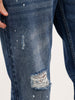 Anti Fit Distressed Denim Jeans  | Blue