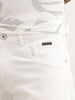Solid Straight Fit Denim Jeans | White