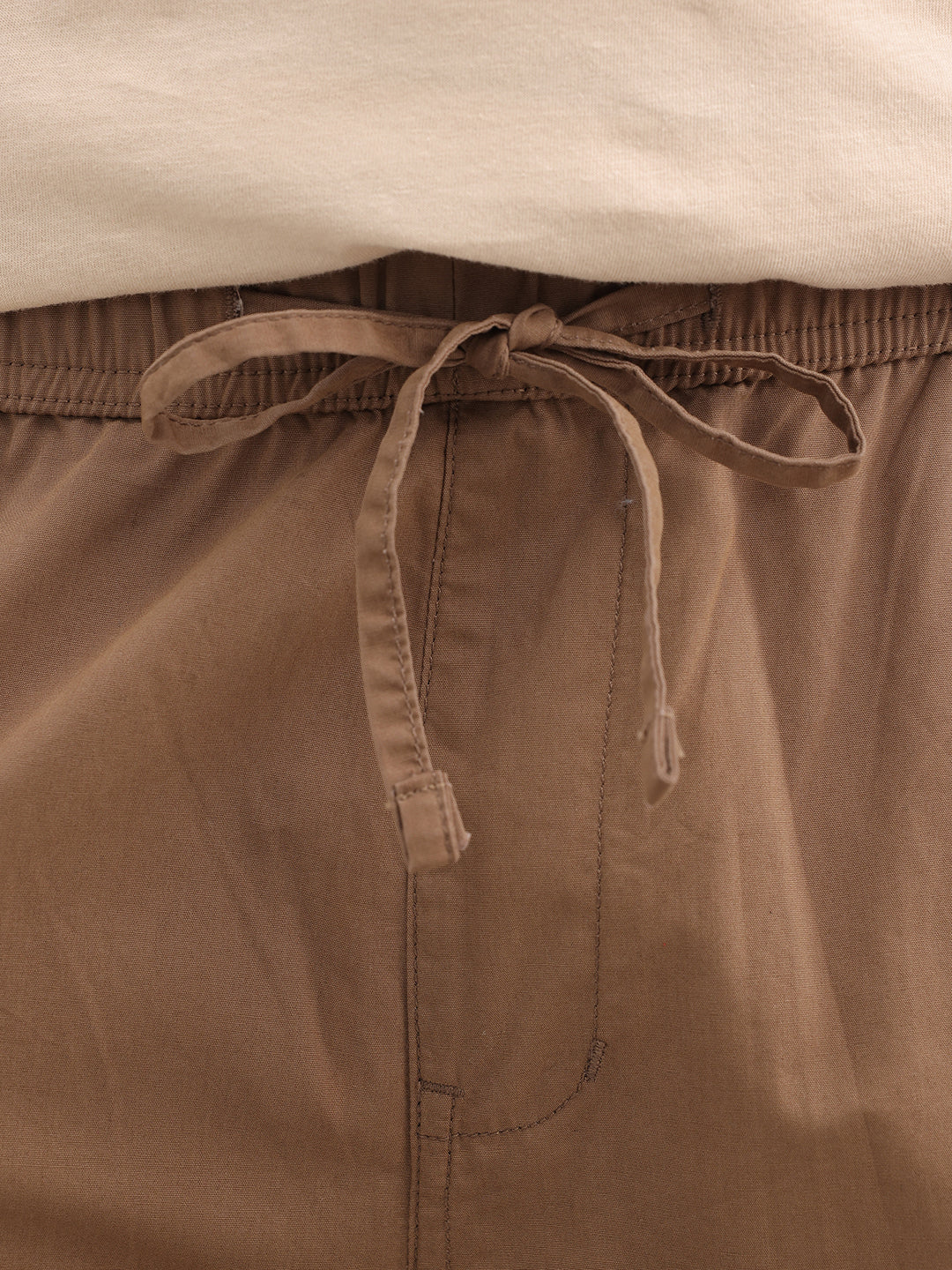 Solid Loose Fit Trousers | Khaki
