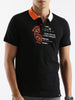 Wrogn Split Graphic Polo T-shirt