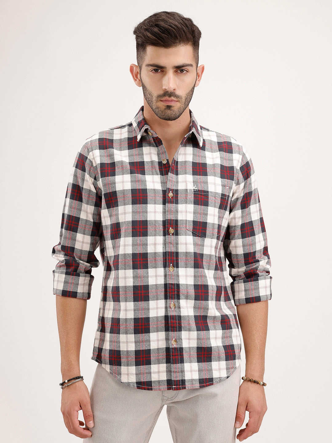 Classic Slim Fit Checkered Shirt | Multicolor