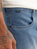 Washed Slim Cropped Denim Jeans | Light Blue
