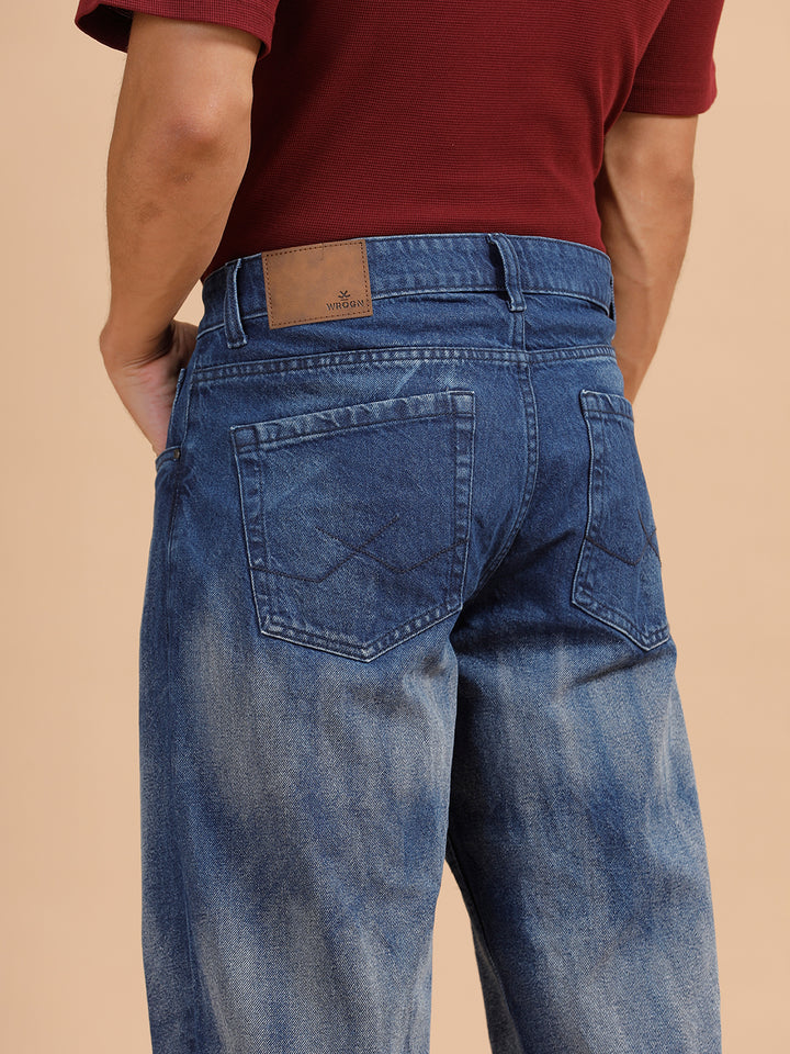Heavy Fade Loose Fit Jeans | Blue