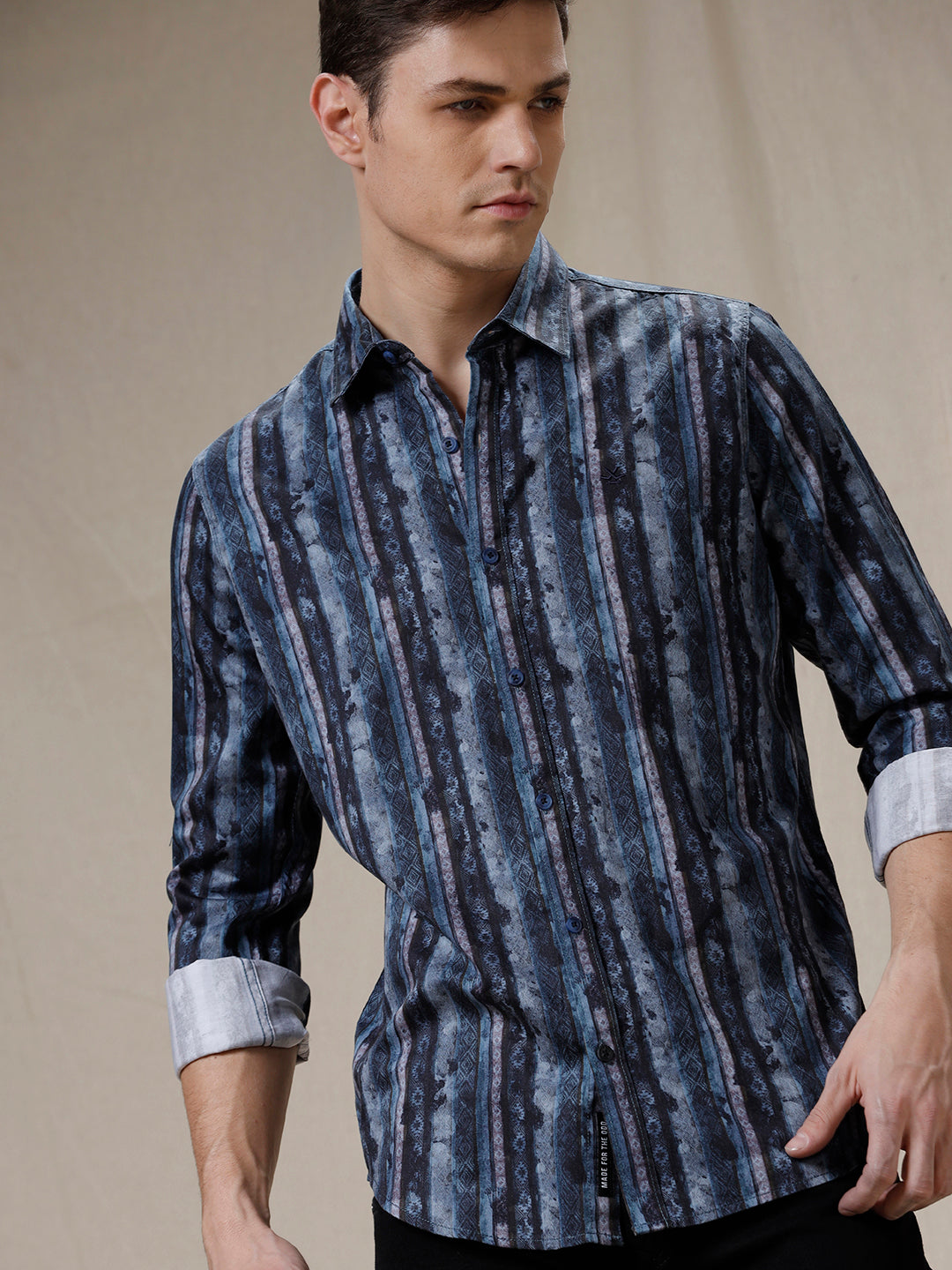 Abstract Stripes AOP Shirt