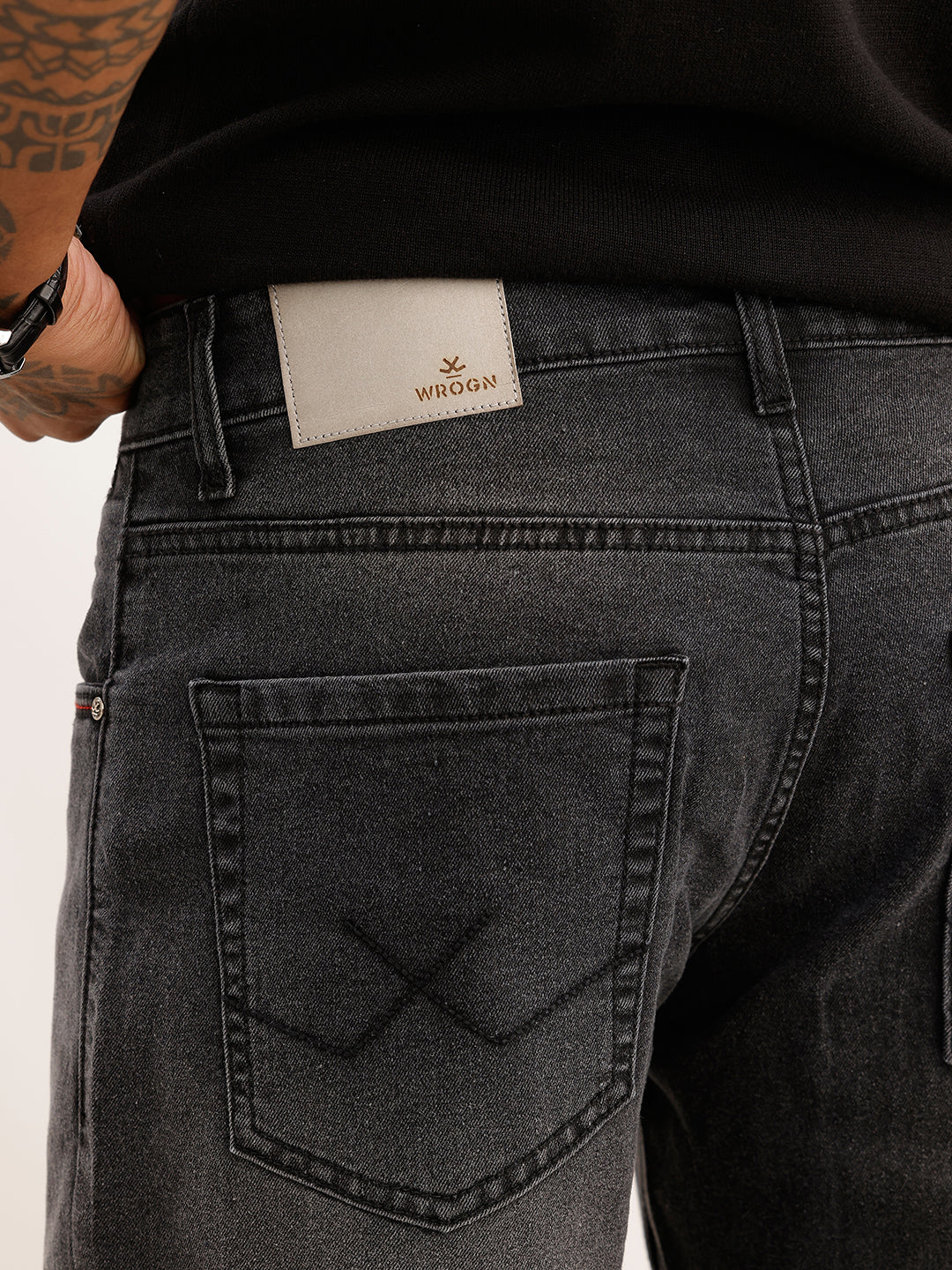 Faded Anti Fit Denim Jeans | Dark Grey