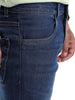 Twilled Dark Blue Denim Jeans