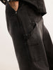 Loose Fit Carpenter Denim Jeans | Dark Grey