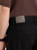 Pleated Loose Fit Denim Jeans | Black
