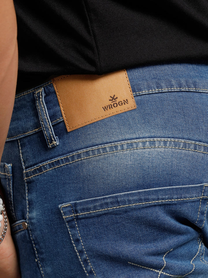 Heavy Fade Skinny Crop Jeans | Blue