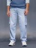 Light Washloose Fit Cargo Jeans | Blue