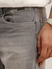 Washed Straight Fit Denim Jeans | Light Grey