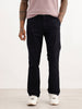 Solid Straight Fit Trouser | Navy Blue