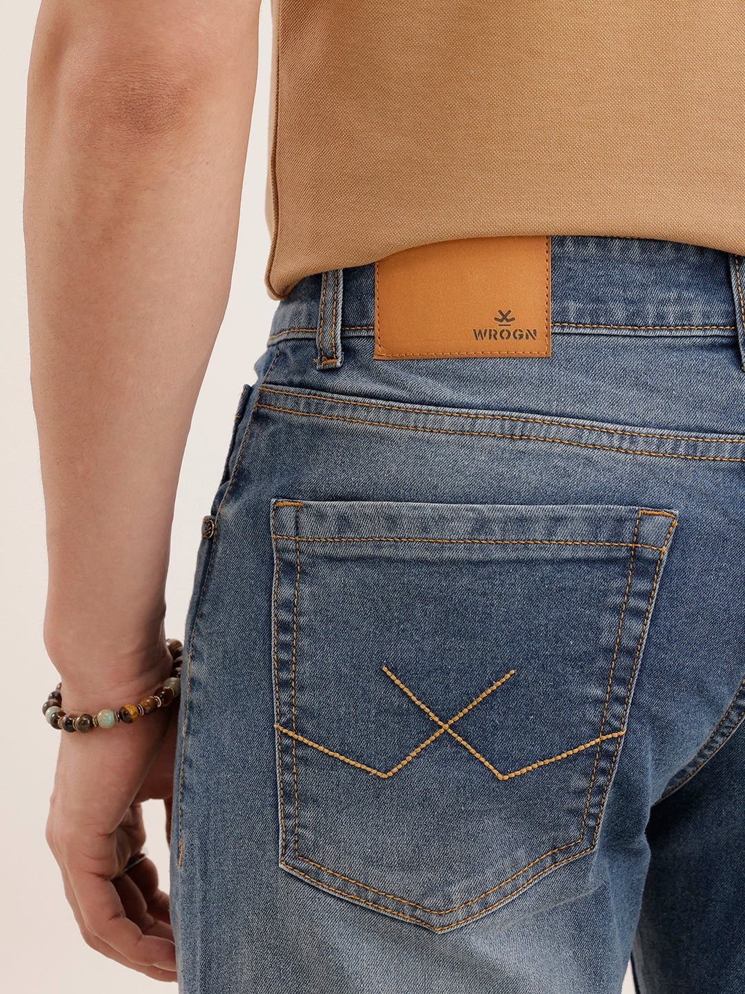 Faded Slim Fit Denim Jeans | Light Blue