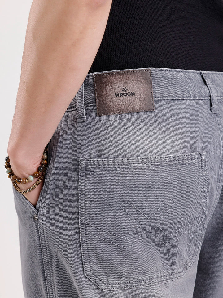 Classic Loose Fit Denim Cargo   |  Grey