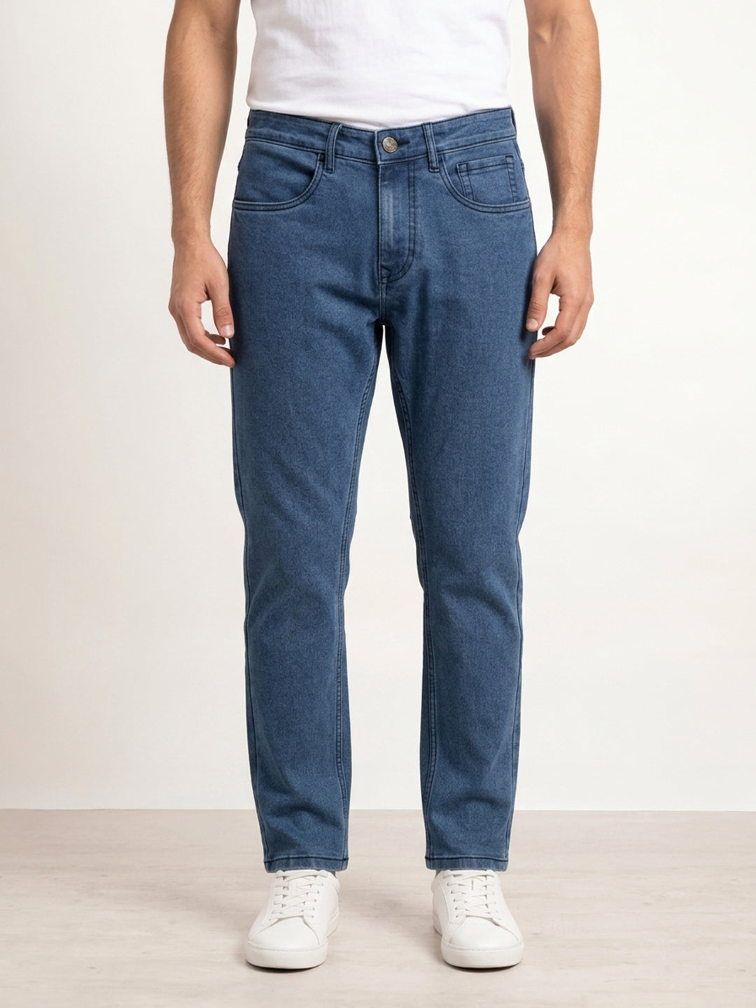 Solid Slim Fit Denim Jeans | Blue