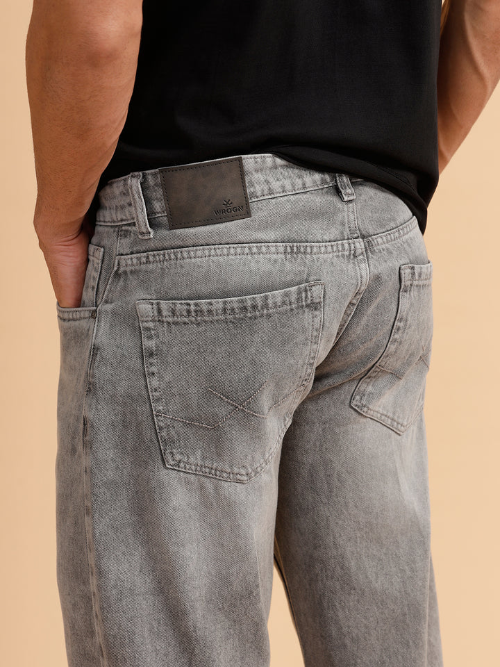 Heavy Fade Anti Fit Jeans | Light Grey