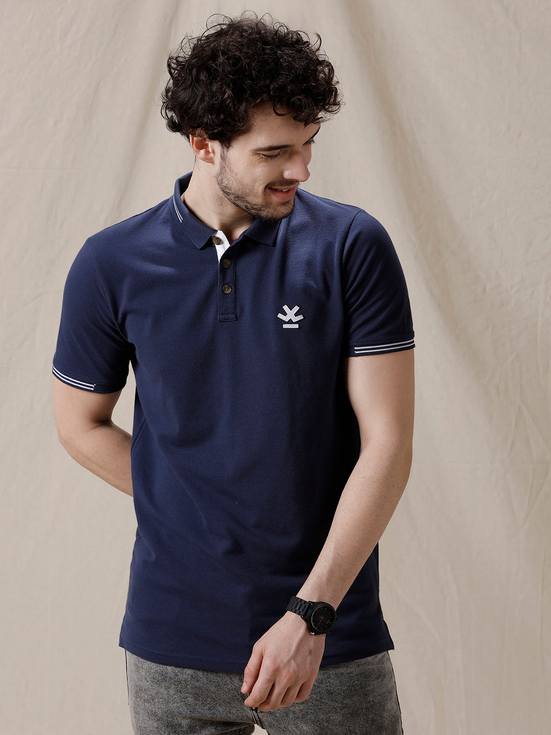 Solid Lines Casual Polo T-Shirt