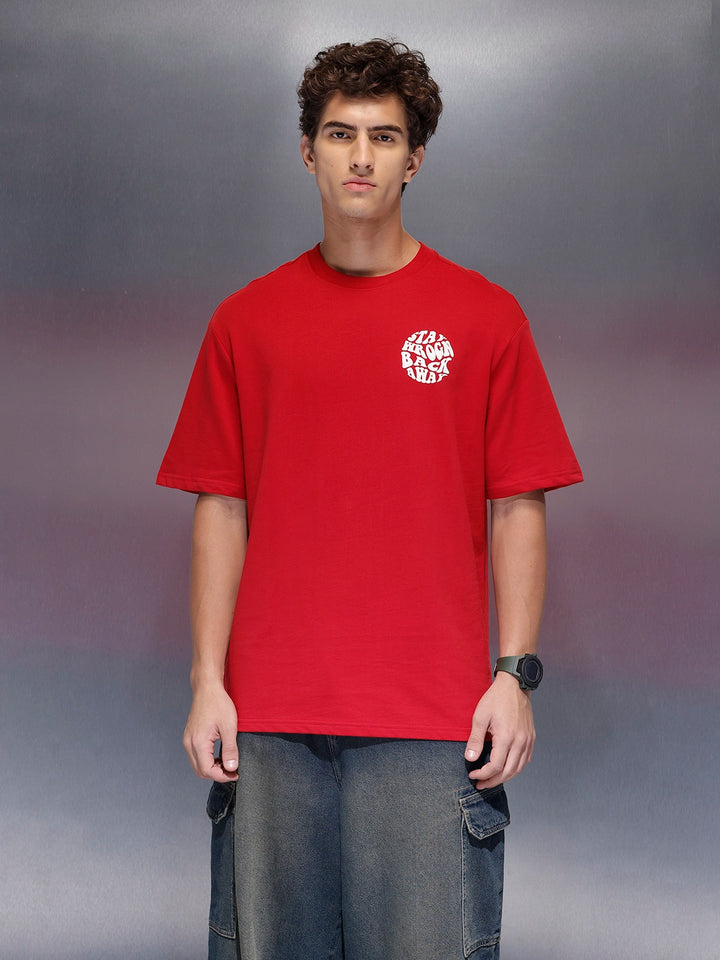 Men's Oversized Tee With Graphic  |  Red