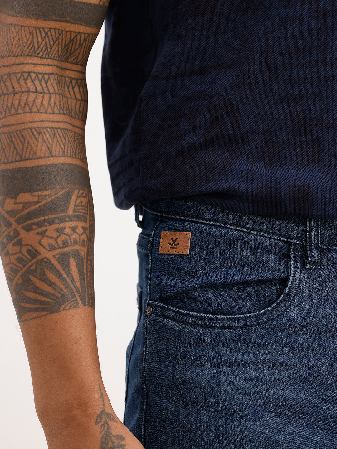 Solid Slim Fit Denim Jeans | Blue