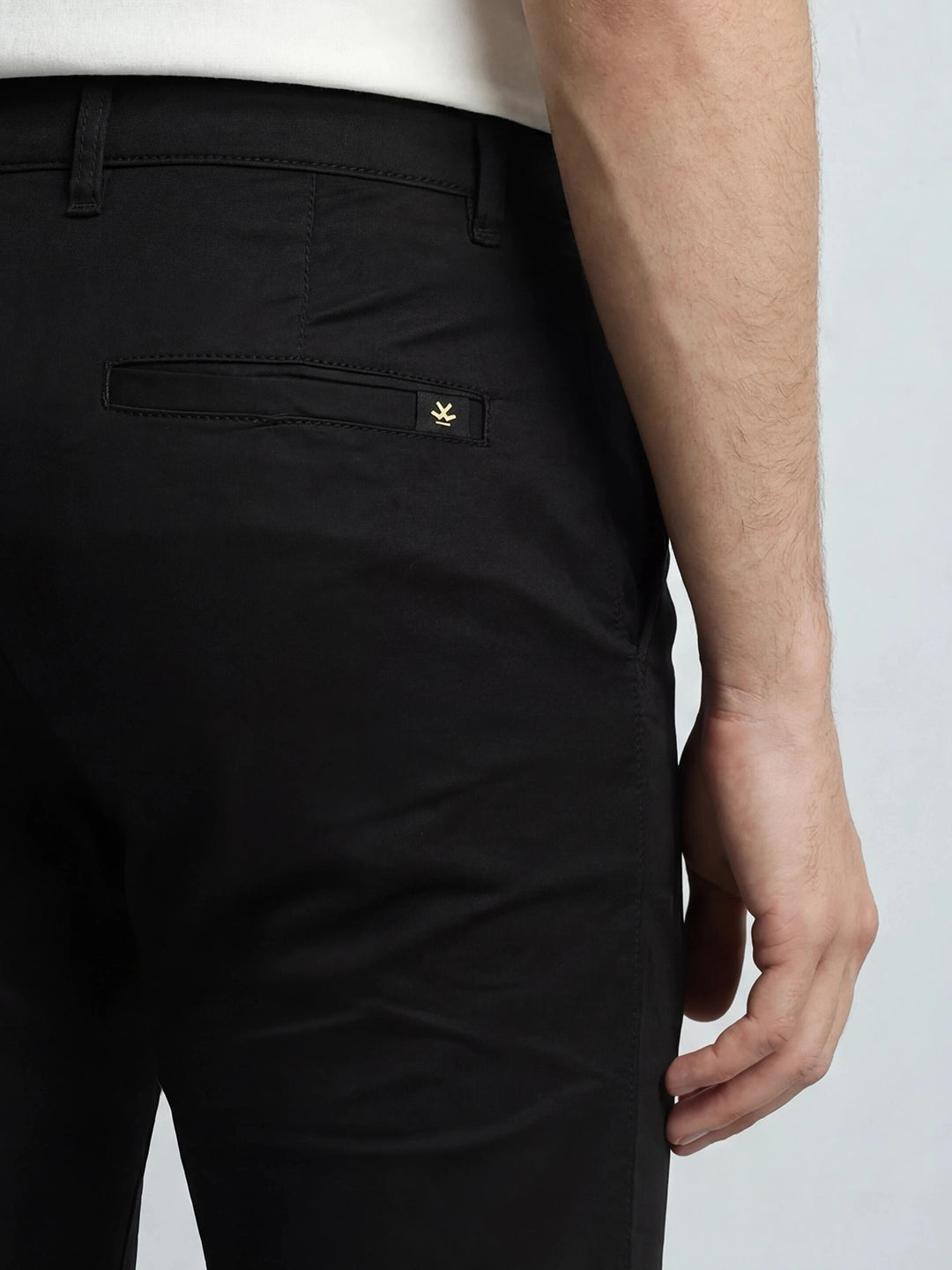 Solid Slim Fit Trouser | Black