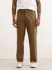 Solid Loose Fit Trouser | Olive