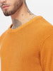 Knitted Mustard Crew Neck Sweater