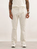 Classic Solid Straight Fit Trouser | White