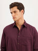 Regular Fit Full Sleeved Shirt | Wine