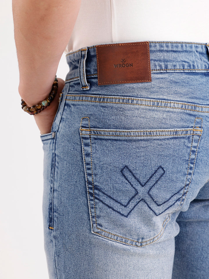Faded Slim Fit Denim Jeans   |  Blue