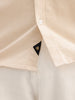 Solid Slim Fit 100% Cotton Shirt | Beige
