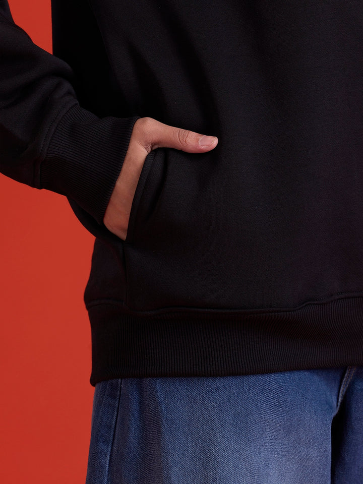 Wrogn Graphic Printed Comfort Fit Sweatshirt | Black