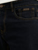 Solid Straight Fit Denim Jeans | Dark Blue