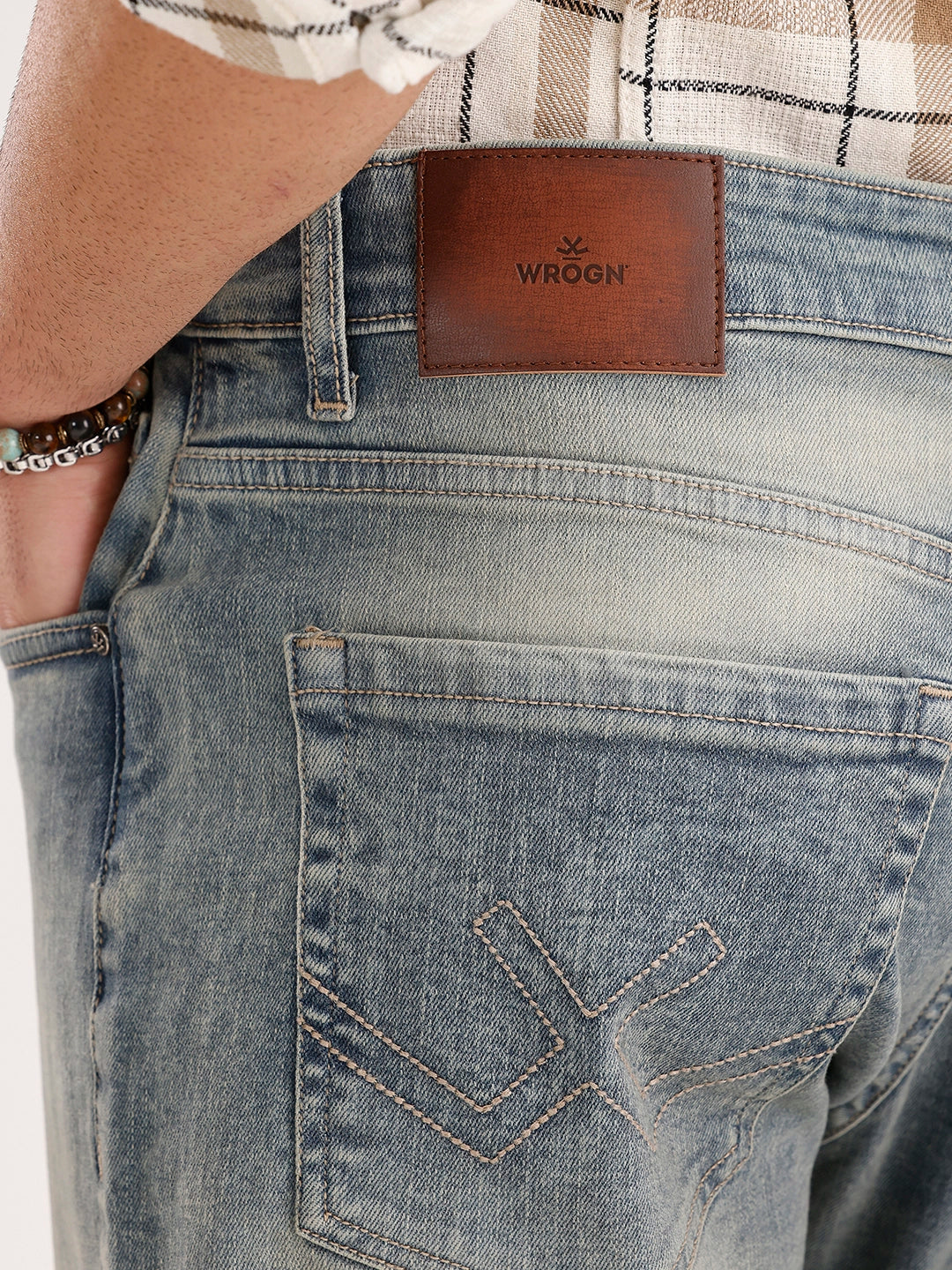 Anti Fit Faded Denim Jeans | Light Blue