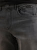 Washed Straight Fit Denim Jeans | Charcoal