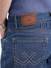 Loose Fit Textured Denim Jeans | Blue