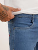 Slim Fit Solid Denim Jeans | Blue