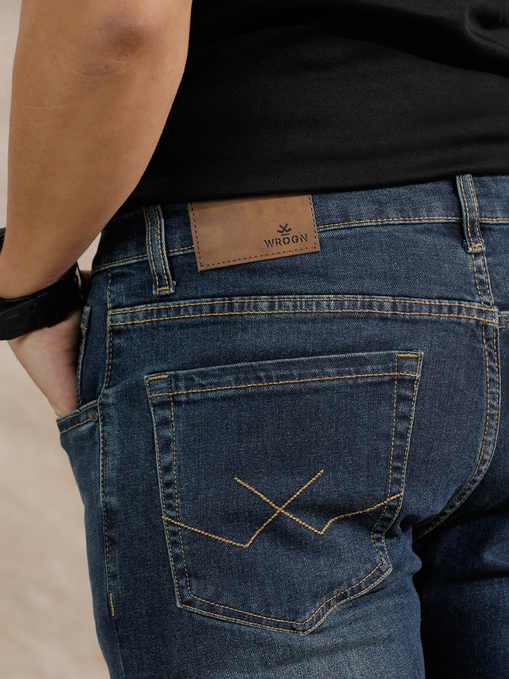 Casual Heavy Fade Slim Fit Jeans | Blue